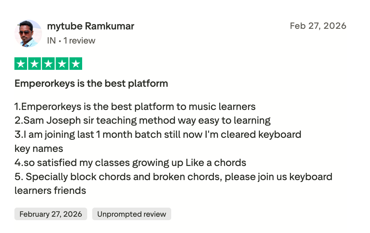 Emperor Keys student review